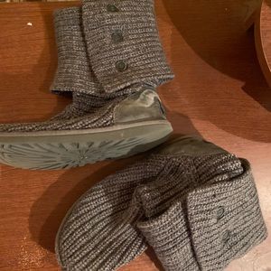 Grey fold over button uggs